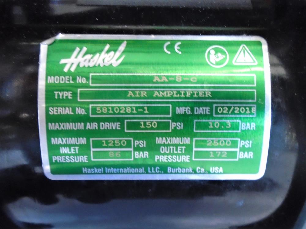Haskel Air Amplifier AA-8-C with Pilot Switch 51940-3